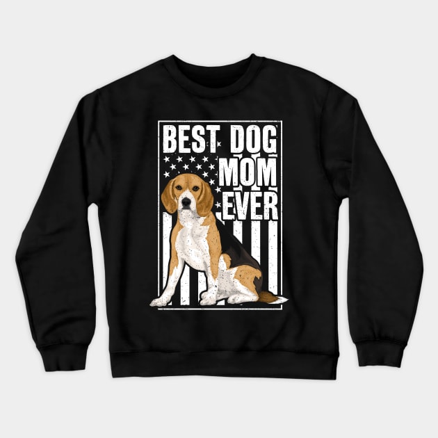 Best Beagle Dog Mom Ever Crewneck Sweatshirt by RadStar